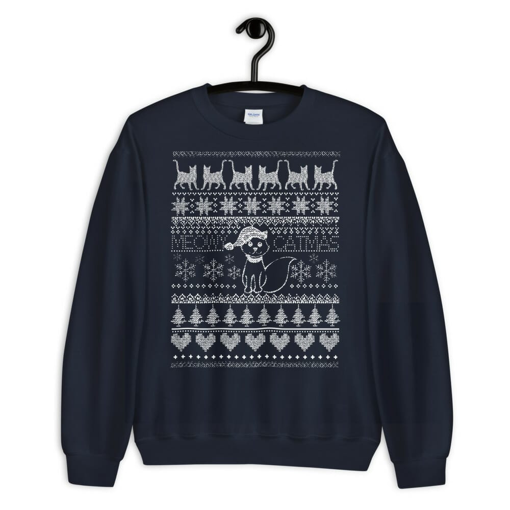 Ugly Christmas Meowy Catmas Sweatshirt