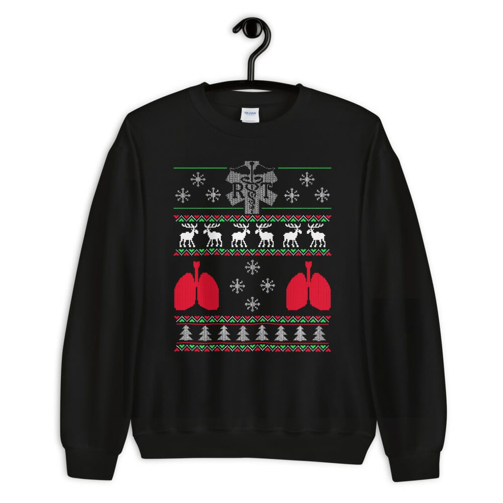 Ugly Christmas Snowflakes Reindeer Trees Sweatshirt