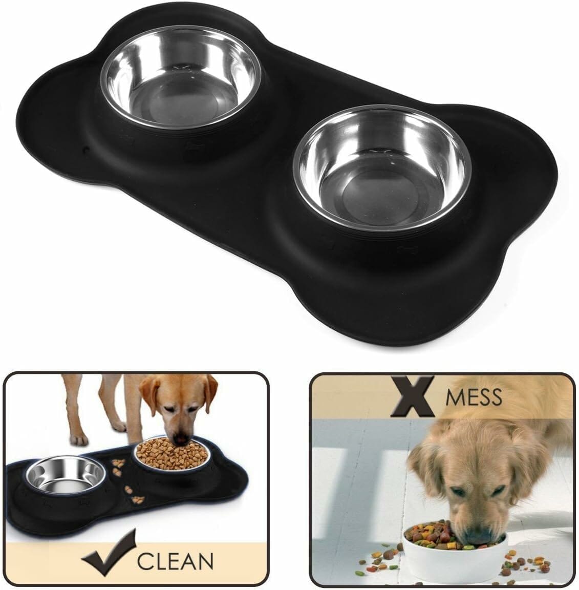 Asfrost Dog Food Bowls Stainless Steel Pet Bowls Review