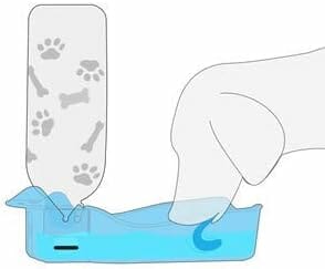 ANPETBEST Dog Water Bottle 325ML/11oz 650ML/22oz Portable Dispenser Travel Water Bottle Bowl for Dog Cat Small A (11oz/325ml)