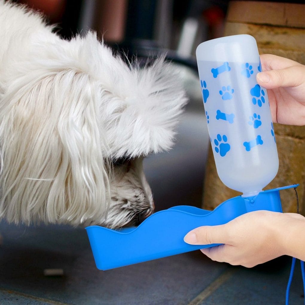 ANPETBEST Dog Water Bottle 325ML/11oz 650ML/22oz Portable Dispenser Travel Water Bottle Bowl for Dog Cat Small A (11oz/325ml)