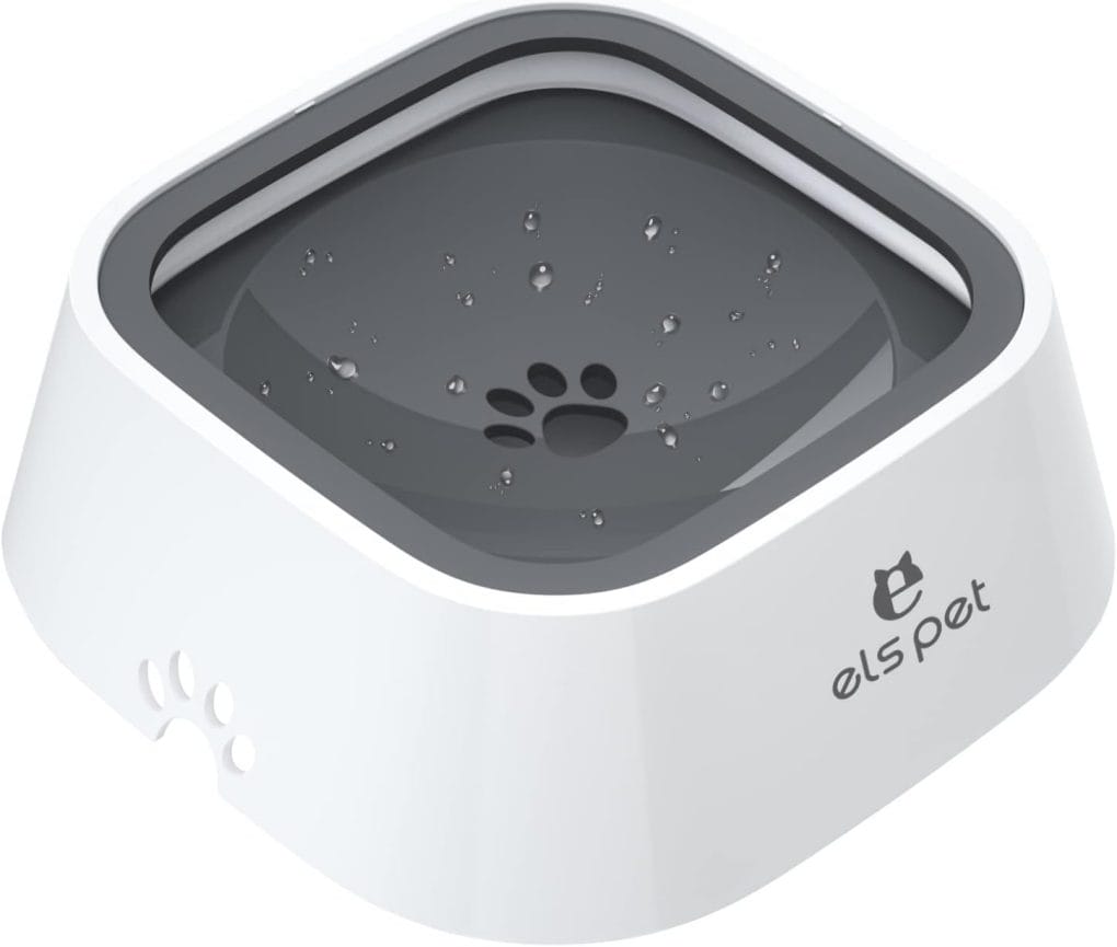 ELS PET Travel Bowl, No Spill, No Drip Slow Water Feeder / Dispenser for Dogs, Cats, 35oz/1L