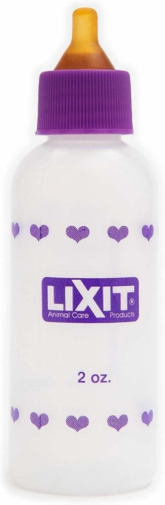 Lixit Nursing Bottle Kits for Puppies, Kittens, Guinea Pigs, Ferrets, Rabbits, Raccoons, Squirrels and Other Pets That Need Hand Feeding (2 Ounce (Pack of 1), Clear)