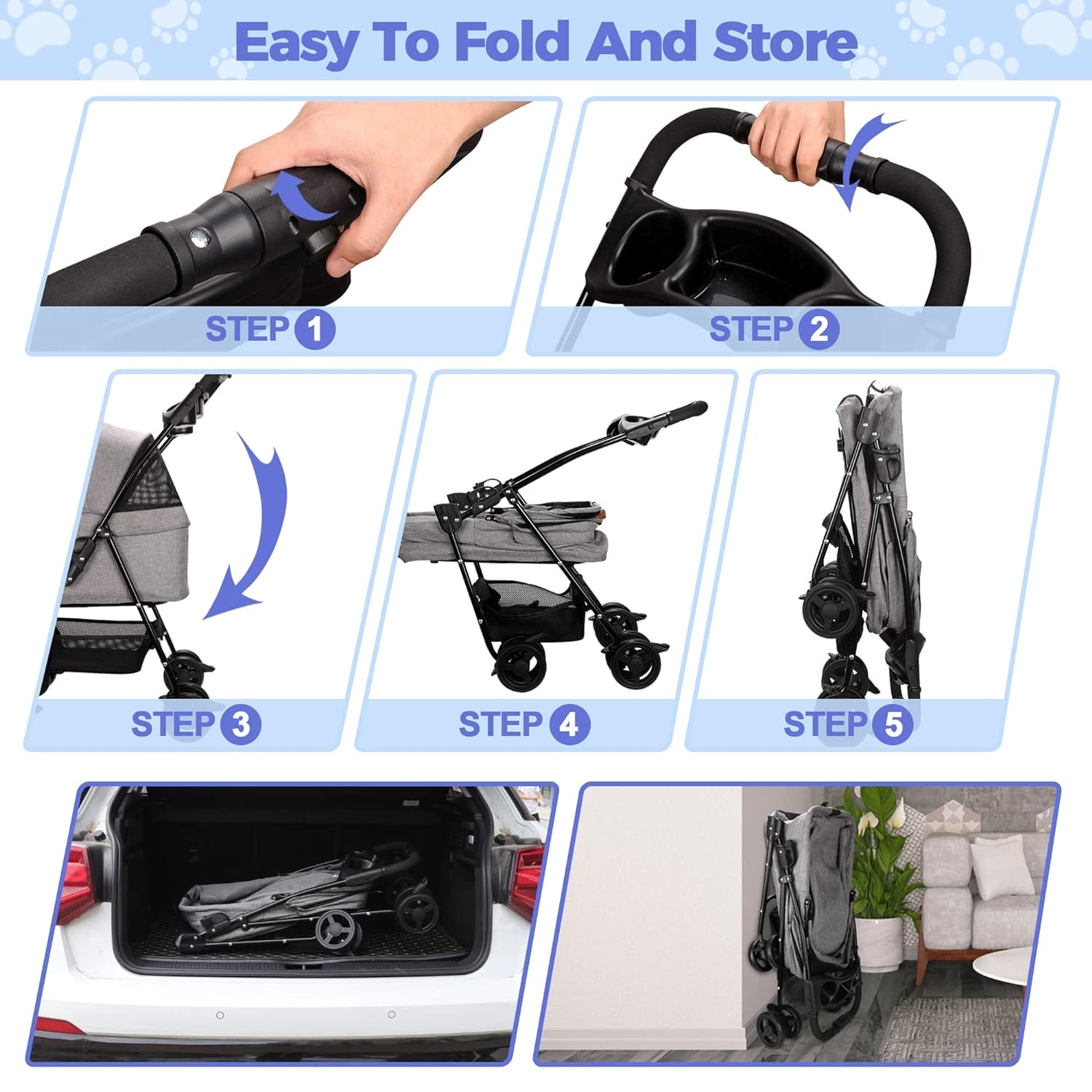 Liaakrr Foldable Detachable Pet Stroller Review