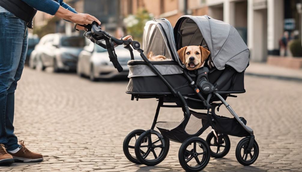 fold dog stroller easily